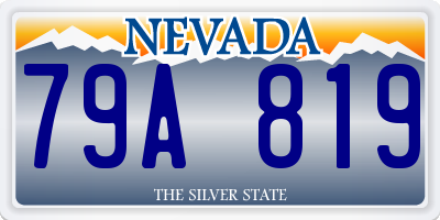 NV license plate 79A819