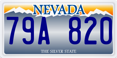 NV license plate 79A820