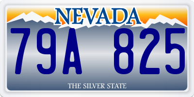 NV license plate 79A825