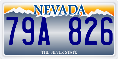 NV license plate 79A826