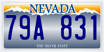 NV license plate 79A831