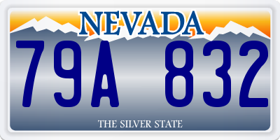 NV license plate 79A832