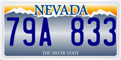 NV license plate 79A833