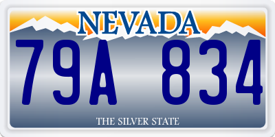 NV license plate 79A834