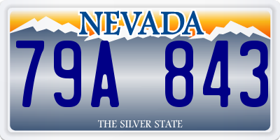 NV license plate 79A843