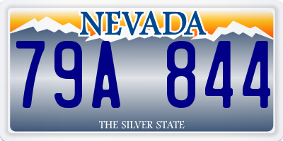 NV license plate 79A844