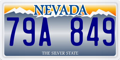 NV license plate 79A849