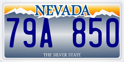 NV license plate 79A850