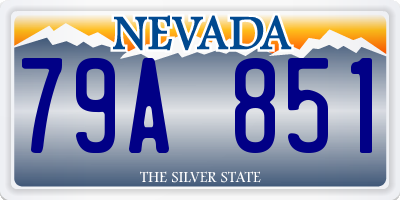 NV license plate 79A851