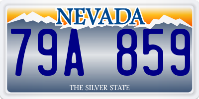 NV license plate 79A859