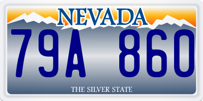NV license plate 79A860