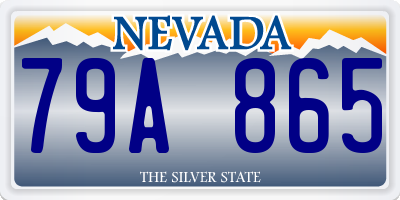 NV license plate 79A865