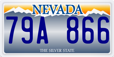 NV license plate 79A866