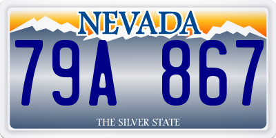 NV license plate 79A867