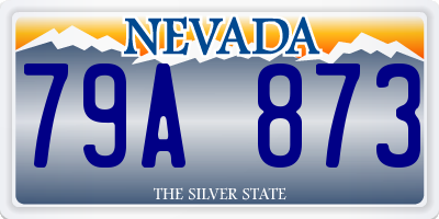 NV license plate 79A873