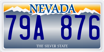 NV license plate 79A876