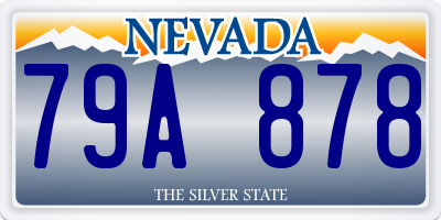 NV license plate 79A878