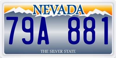 NV license plate 79A881