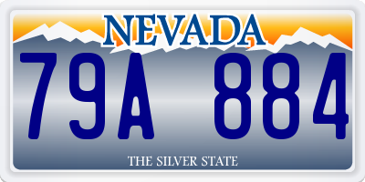 NV license plate 79A884