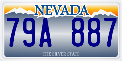 NV license plate 79A887