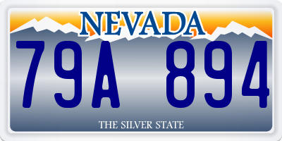 NV license plate 79A894