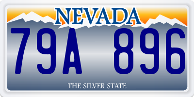 NV license plate 79A896