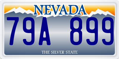NV license plate 79A899