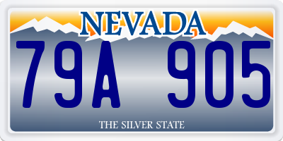 NV license plate 79A905