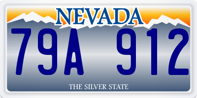 NV license plate 79A912