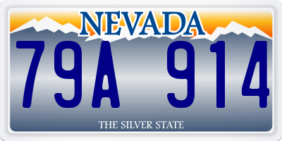 NV license plate 79A914