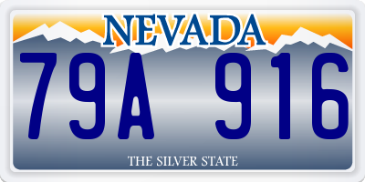 NV license plate 79A916