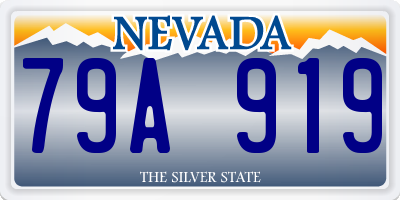 NV license plate 79A919