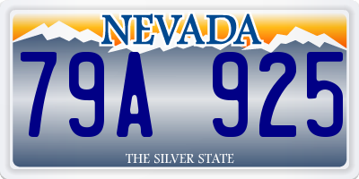 NV license plate 79A925