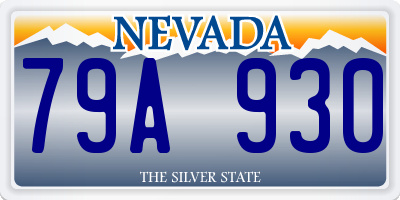 NV license plate 79A930