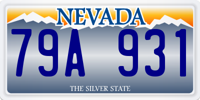 NV license plate 79A931