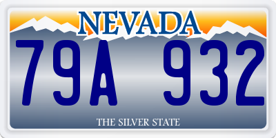 NV license plate 79A932