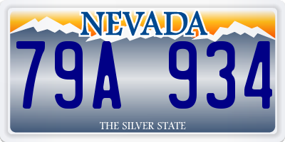 NV license plate 79A934