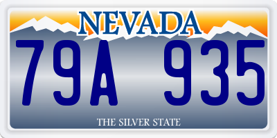 NV license plate 79A935
