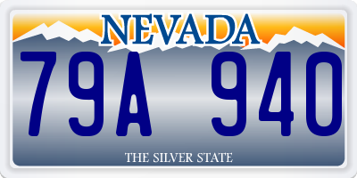 NV license plate 79A940