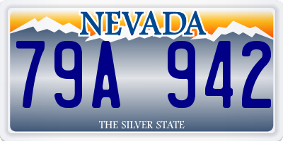 NV license plate 79A942