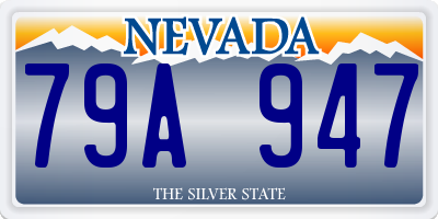 NV license plate 79A947
