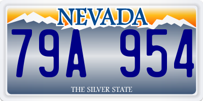 NV license plate 79A954