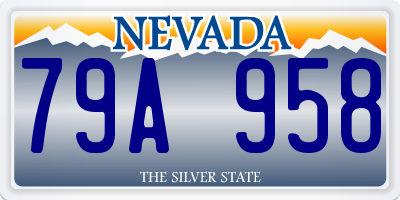 NV license plate 79A958