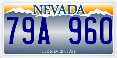 NV license plate 79A960