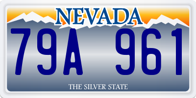 NV license plate 79A961