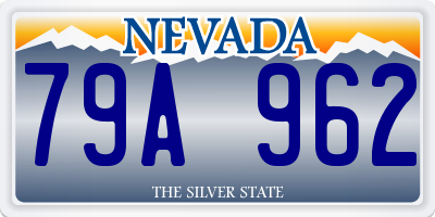 NV license plate 79A962