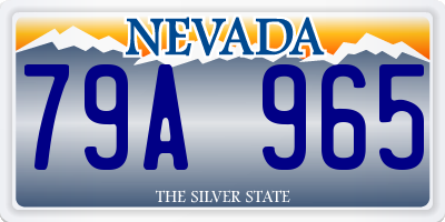 NV license plate 79A965