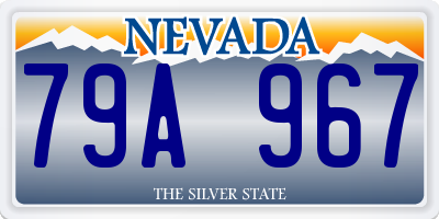 NV license plate 79A967