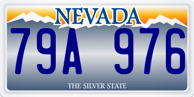 NV license plate 79A976