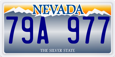 NV license plate 79A977